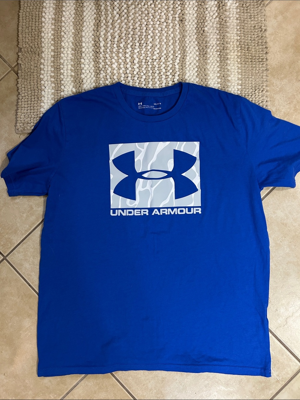 Under Armour Men’s Royal Blue Tee with White Logo